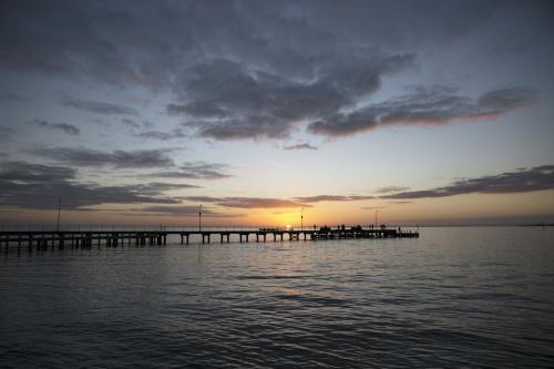 Wharf at sunset - Australian Stock Image