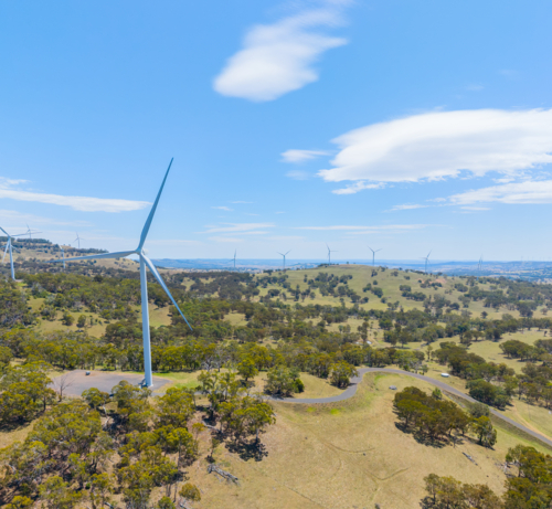 White Rocks Windfarm outside Glen Innes, New South Wales, Australia - Australian Stock Image