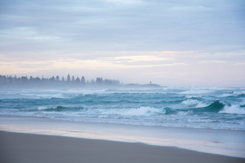 Wild ocean at dusk - Australian Stock Image