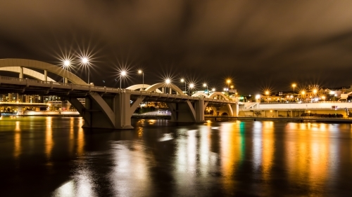 William Jolly Bridge at night - Australian Stock Image