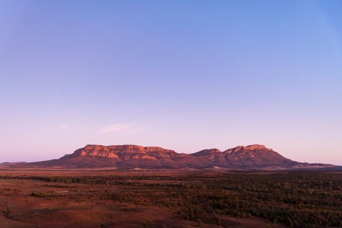 Wilpena Pound in predawn light - Australian Stock Image