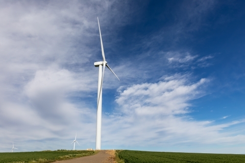wind tower in farmland - Australian Stock Image