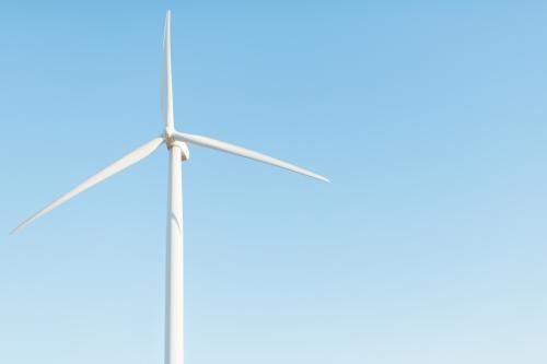 Windmill against a big blue sky - Australian Stock Image