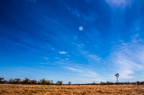 Windmill in the outback - Australian Stock Image