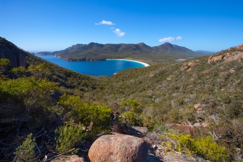 Wineglass Bay - Freycinet National Park - Tasmania - Australian Stock Image
