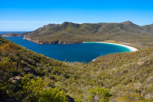 Wineglass Bay - Freycinet National Park - Tasmania - Australian Stock Image
