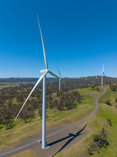 White Rocks wind and solar farm near glen innes, new south wales - Australian Stock Image
