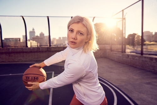 Woman training - Australian Stock Image