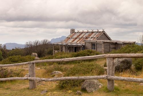 Wooden building - Craigs Hut - Australian Stock Image