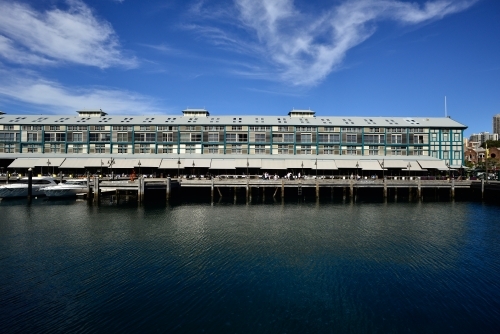 Woolloomooloo wharf and clouds - Australian Stock Image