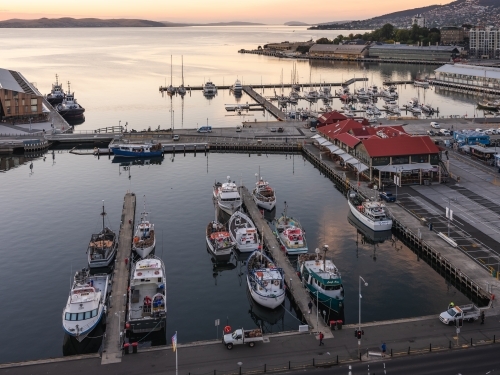 Yachts parked on a port - Australian Stock Image
