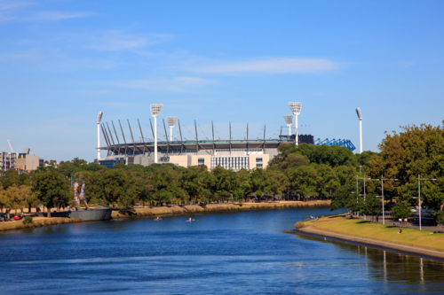 Yarra River looking to MCG - Australian Stock Image