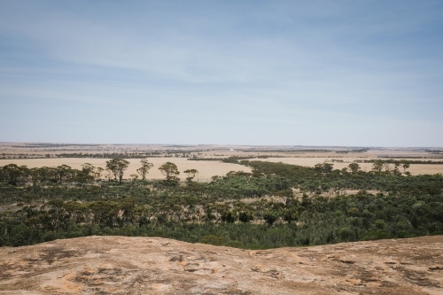 Yorkrakine Rock in the Eastern Wheatbelt in Western Australia - Australian Stock Image