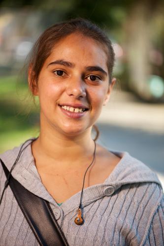 Young Aboriginal Woman Outdoors - Australian Stock Image