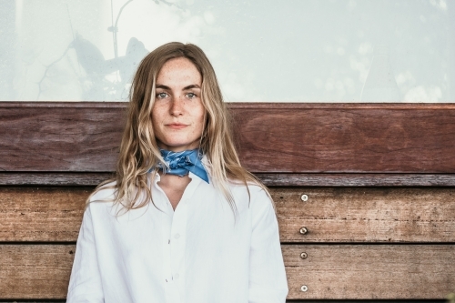 Young Australian woman looking at the camera. - Australian Stock Image