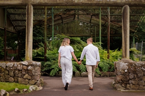Young couple together at park - Australian Stock Image