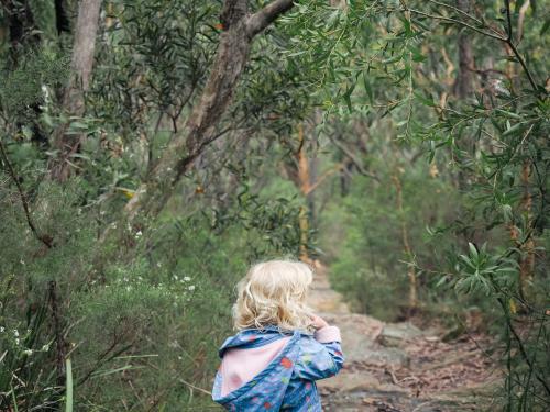 Young girl bushwalking - Australian Stock Image