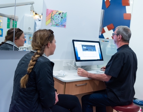 Young woman at consultation at dentist - Australian Stock Image